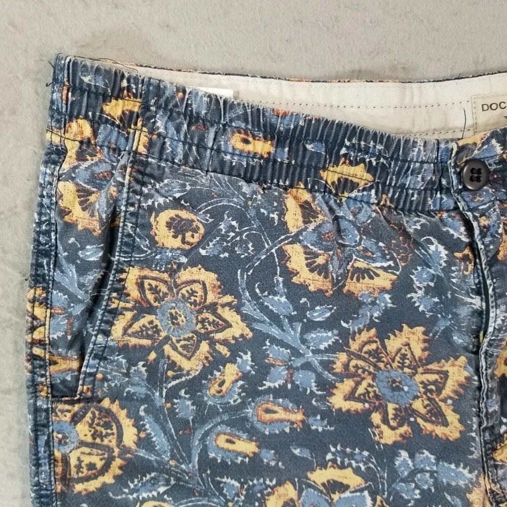 Dockers shorts men's large‎ blue floral outdoor beach Comfort waist